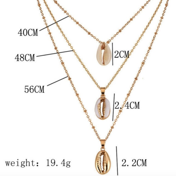 Elegant multi Layer Cowrie Shell Necklace - Picture 5 of 5